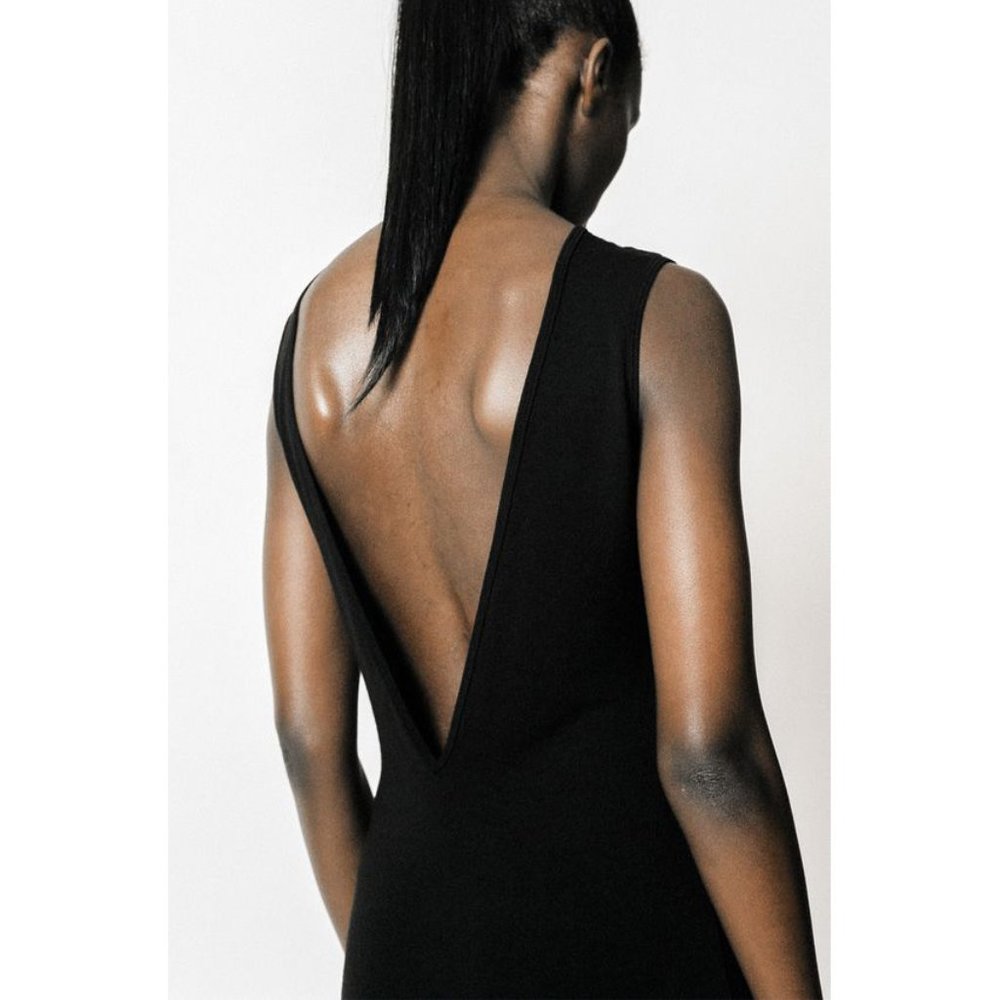 TRAVIS TADDEO V-BACK Black DRESS